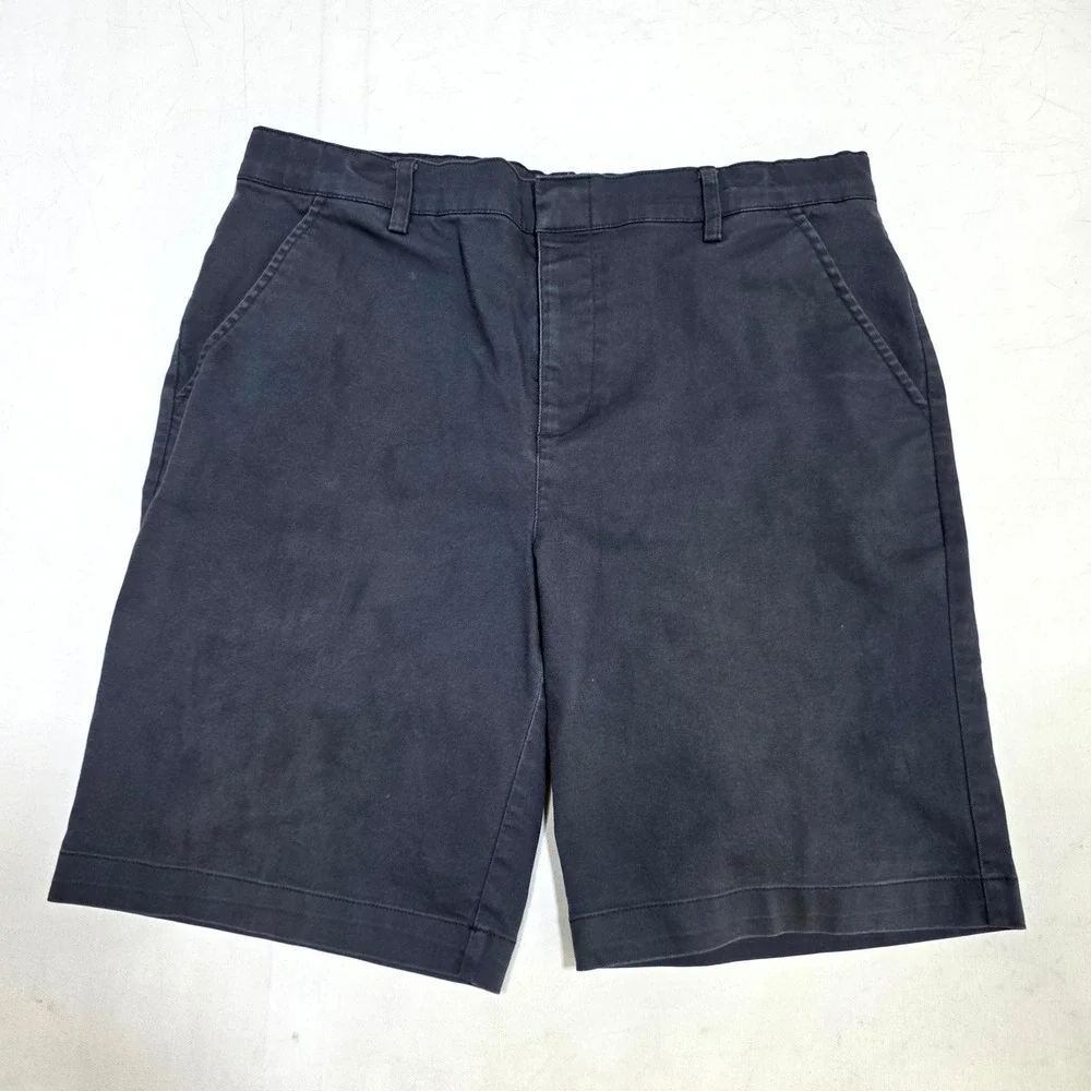 Universal School Uniforms 3pk Shorts Boy 20H Navy Blue Flat Front Chino Stretch